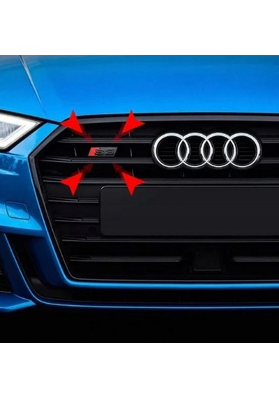 Dk Tuning S5 Siyah Gri Ön Panjur Logo Arma Audi İle Uyumlu -