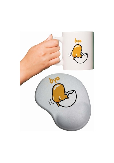 Bye Baskılı Mouse Pad + Kupa Mousepad