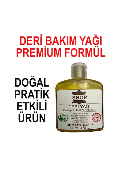 Deri Eşya Bakım Yağı 100 Ml Deri Ceket, Mobilya, Araç Koltuğu