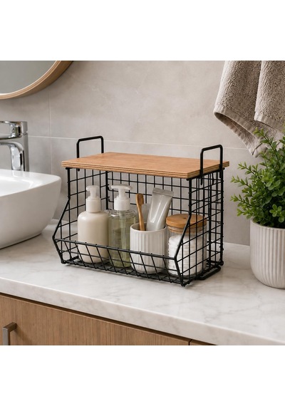 Orret Home Ahşap Raflı Metal Sepet Baharatlık, Meyvelik Sebzelik, Banyo Organizeri, Üst Üste Takılabilir Tezgah Üstü Düzenleyici, Duvara Monte Edilebi Siyah Orret Home Ahşap Raflı Metal Sepet Baharatlık, Meyvelik Sebzelik, Banyo Organizeri, Üst Üste Takılabilir Tezgah Üstü Düzenleyici, Duvara Monte Edilebi Siyah