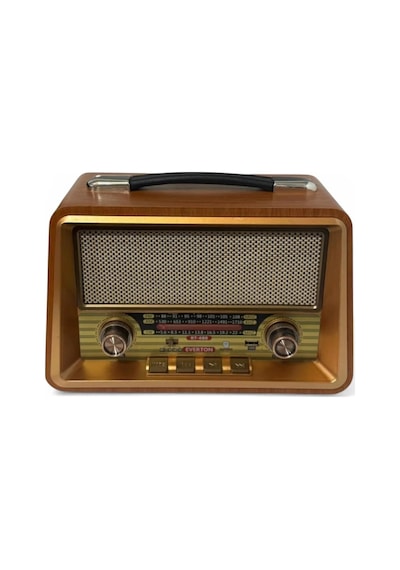 Rt-680 Gerçek Ahşap Eskitme Bluetooth Hoparlör Mp3 Çalar Müzik Kutusu Nostaljik Radyo