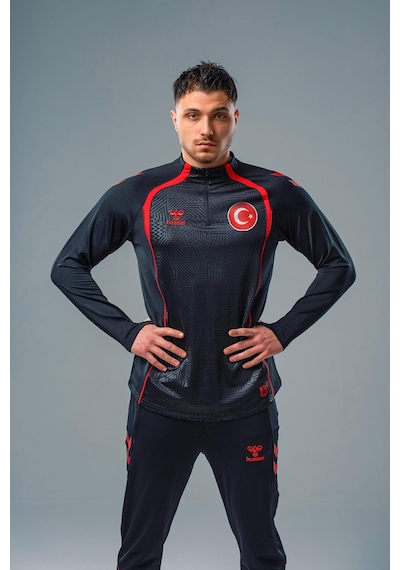 Hummel Target Milli Takım Antrenman Eşofman Üstü Kırmızı-siyah