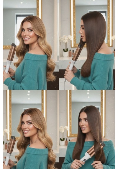 Volemı V-0105 Profesyonel Bukle Saç Maşası Color Care, 5x Renk Koruma, Keratin Yağlı Seramik Kaplama Dijital Isı Ayarlı