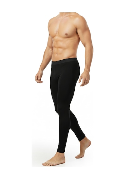 Deepsea Unisex Siyah Dar Kesim Termal Performans Taytı Soğuk Havalar & Spor Kullanımı 2607073 Siyah