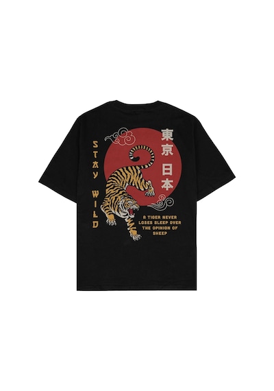 Startmore Adrift Stay Wild Siyah Oversize Unisex T-shirt Siyah