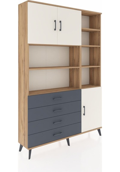 Arges Dolap 9 Raflı 4 Çekmeceli 3 Kapaklı 132x30x195 Çam-aytaşı/antrasit Aytası/antrasıt Arges Dolap 9 Raflı 4 Çekmeceli 3 Kapaklı 132x30x195 Çam-aytaşı/antrasit Aytası/antrasıt