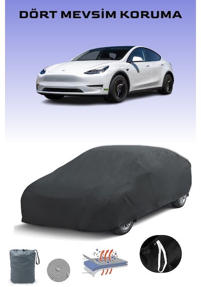 Siyah, Tesla Model Y, Araba Brandası, Oto Örtüsü, Araba Çadırı Siyah