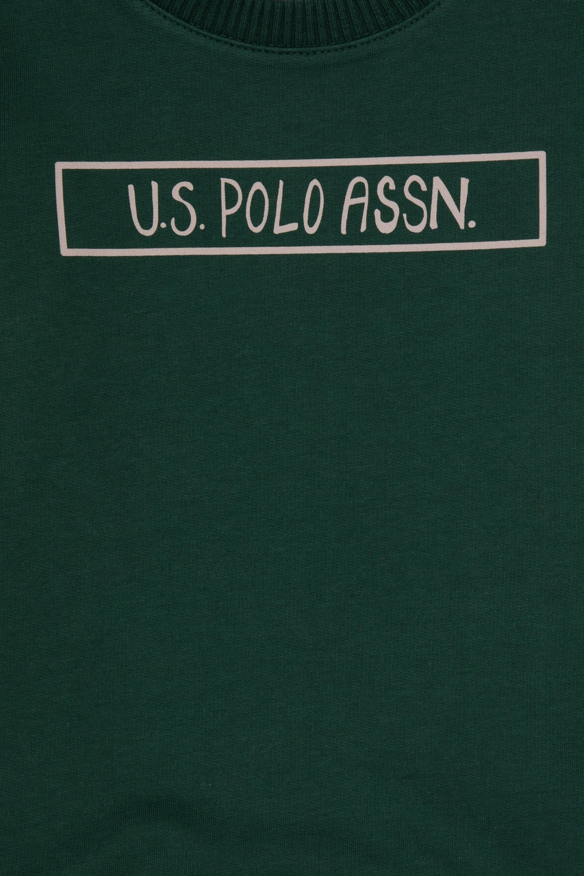 U.S. Polo Assn. Erkek Çocuk Koyu Yeşil Bisiklet Yaka Basic Sweatshirt 50314006-VR079 U.S. Polo Assn. Erkek Çocuk Koyu Yeşil Bisiklet Yaka Basic Sweatshirt 50314006-VR079