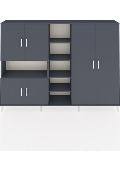 Arges Dolap 13 Raflı 6 Kapaklı 220x30x163 Antrasit-antrasit Antrasit-antrasit Arges Dolap 13 Raflı 6 Kapaklı 220x30x163 Antrasit-antrasit Antrasit-antrasit
