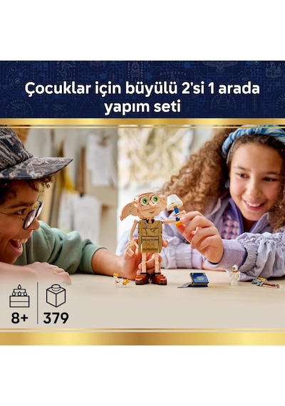 LEGO® Harry Potter™ Özgür Ev Cini Dobby™ 76469 - 8 Yaş ve Üzeri Çocuklar için Aksesuarlar İçeren Oyuncak Yapım Seti (379 Parça)