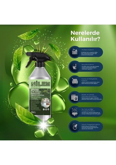 Nilem Profesyonel %100 Bitkisel Çok Amaçlı Temizleyici Vegan 750 ML