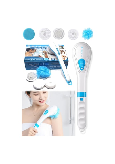 5 Baslıklı Otomatik Kese Fırca Torpu Makinesi Masaj Etkili Banyo Frıcası Spa Banyo Waterproff Kese Karışık