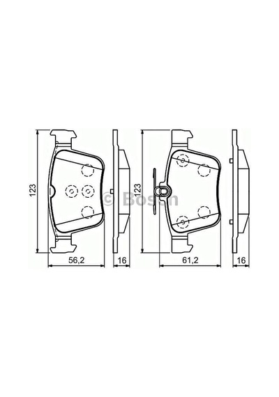 BOSCH 986494658 Fren Balatası Arka Golf Vıı 14- Passat B8 14- Tiguan II 16- Touran III 15- / A3 12- Tt / Ateca 16- / Superb III 15-