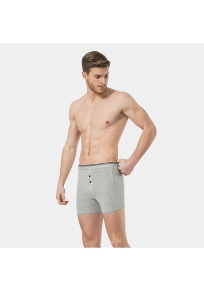 Türen Erkek Likralı Düğmeli Boxer 2'li Paket 135/gri Gri