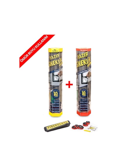 Hazır Sineklik 1 Pencere + 1 Kapı | 2 Li Paket