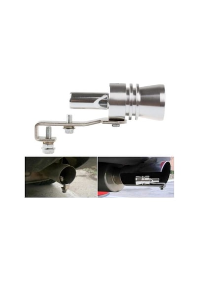 Üniversal Egzoz Islık Aparatı Egzoz Turbo Sesi Large 29 Mm Krom