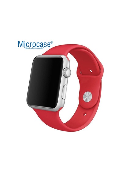 Microcase Apple Uyumlu  Watch 7 45 MM Için Silikon Kordon Kayış M-L