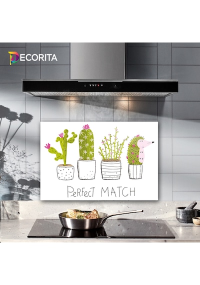 Decorita Cam Ocak Arkası Koruyucu | Perfect Match | 40cm x 60cm
