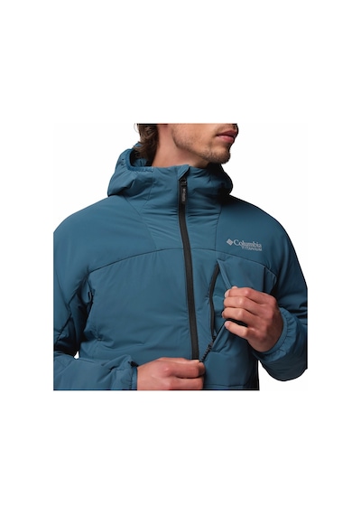 Columbia Silver Leaf Lite Hooded Jacket Erkek Outdoor Softshell Mont Wo0604-429 Mavi