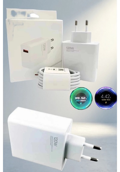 Turbo Hızlı Şarj Adaptörü Seti 120w Usb-c Uyumlu