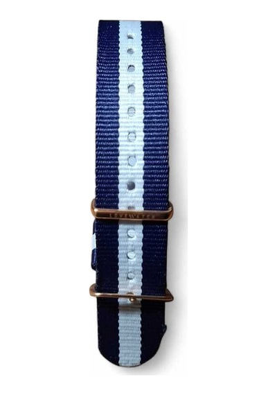 20mm Lacivert-beyaz Çizgili Nato Kumaş Saat Kordonu