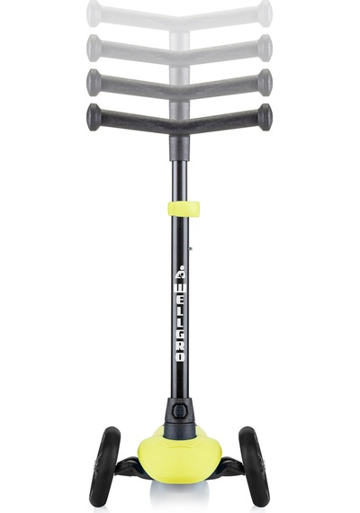 Wellgro Turbo 3 Tekerli Yükseklik Ayarlı Scooter, Sarı Sarı
