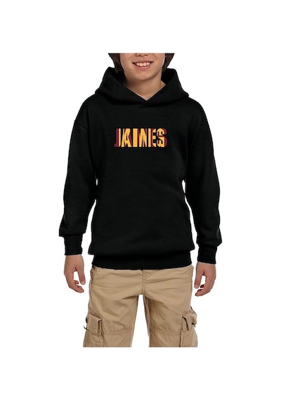 Zepplin Giyim Lebron James Yazı Siyah Çocuk Kapşonlu Sweatshirt Siyah