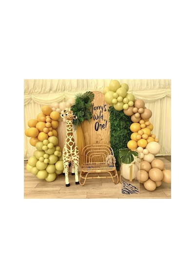 Retro Zerdeçal Zeytin Çöl Kumu Ve Sütlü Kahve Balon Zinciri 100 Adet Mix