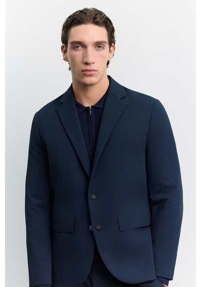 Avva Erkek Lacivert Mono Yaka Çıtçıt Kapama Kırışmayan Su İtici Teknik Kumaş Comfort Slim Fit Ceket A62y4000 Avva Erkek Lacivert Mono Yaka Çıtçıt Kapama Kırışmayan Su İtici Teknik Kumaş Comfort Slim Fit Ceket A62y4000