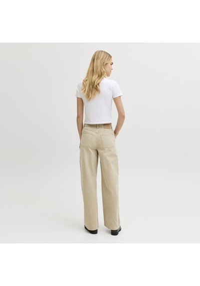 Jack & Jones Kadin Wide Leg Yüksek Bel Jean - Tokyo - 12279548 Desert Dust