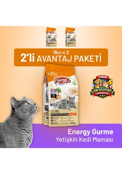 Gurme Yetişkin Kedi Maması 15 Kg - 2 Adet