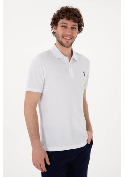 U.S. Polo Assn. Gtp04ıy026 Beyaz Erkek Polo Yaka T-shirt Pu-8731 2XL