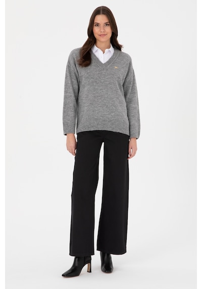U.S. Polo Assn. U.s. Polo Assn. Kadın Gri Melanj Kazak /triko 50314833-vr086