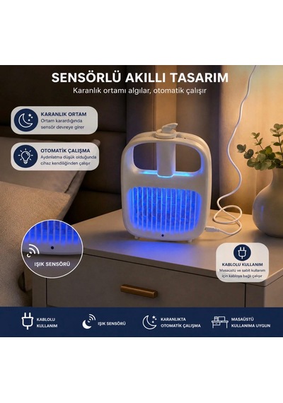 Şarj Edilebilir Uv Işıklı Elektrikli Sivrisinek Öldürücü Raket Masaüstü Sivrisinek Tuzağı