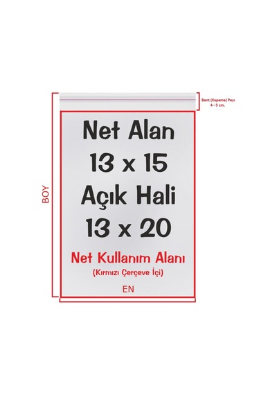 Şeffaf Bantlı Yapışkanlı Opp Jelatin Poşet 100 Adet 13 x 15 + 5 CM