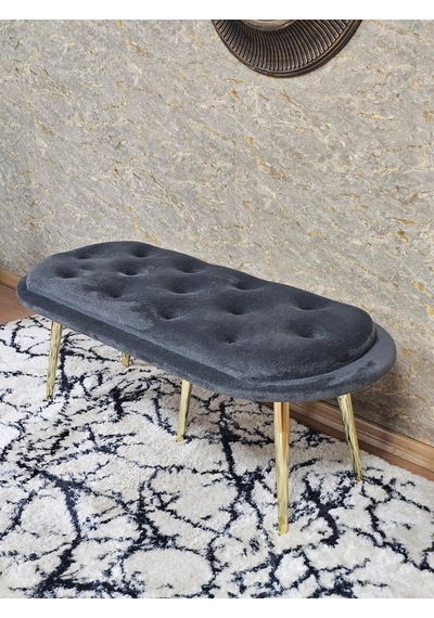 Zafir Ufo Oturak Bench - Gold Kaplama Sivriltme Ayak - Oturak - Bench - Puf - Yatak Ucu Pufu Çok Renkli