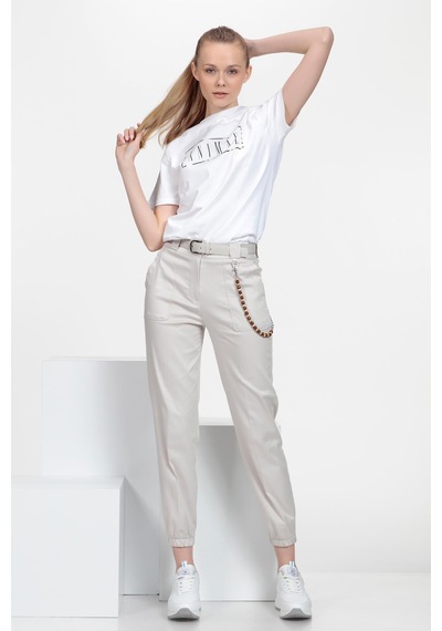 Jogger Pantolon Beyaz