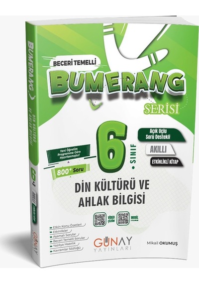 Günay 2025-2026 Müfredat 6.sınıf Bumerang Etkınlıklı Dın Kültürü