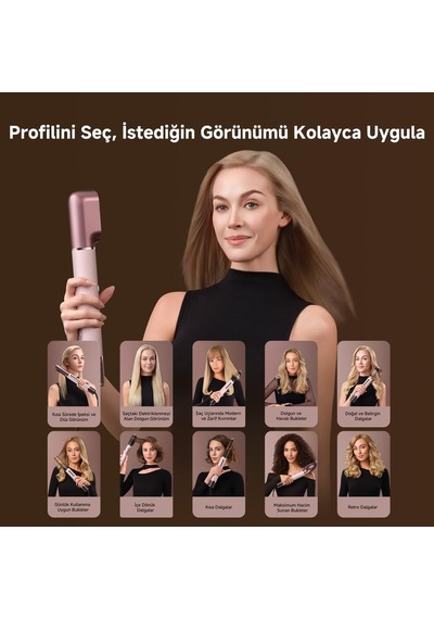 Tr Airstyle Pro Hı 8'i 1 Arada Çoklu Saç Şekillendirici Seti Yüksek Hızlı Hava Akışı İle Saç Kurutma, Bukl