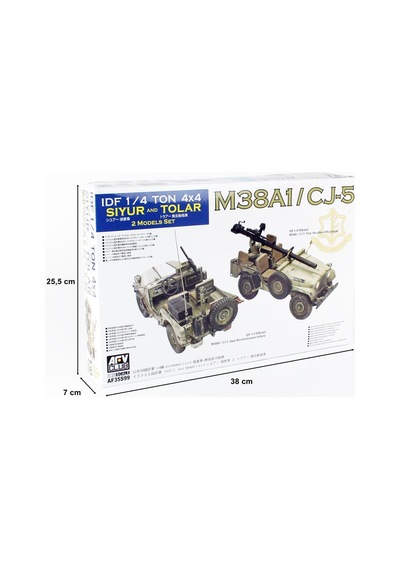 1/35 Idf M38a1/cj5 2 Models Set Tank Savarlı Jeep Maketi, Afv Club 35s99