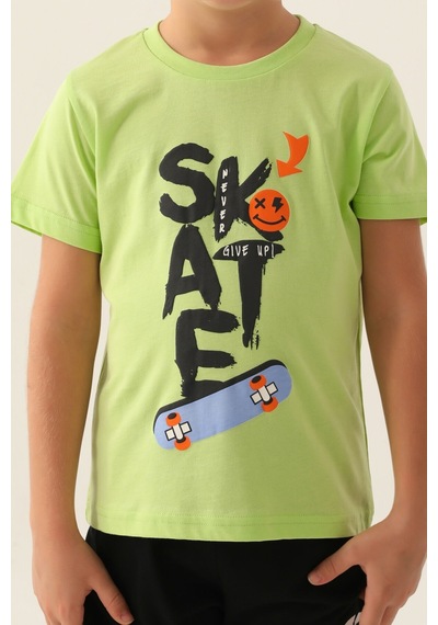 Rolypoly Skate Sarı Erkek Çocuk Pijama Takımı 5274-43000 Lime