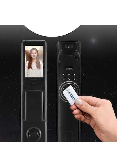 Emaks Prime Akıllı Kilit GALAXY20 Ultra, Yüz Tanıma, Wifi, Süreli Şifre, Kart, Parmak İzi -