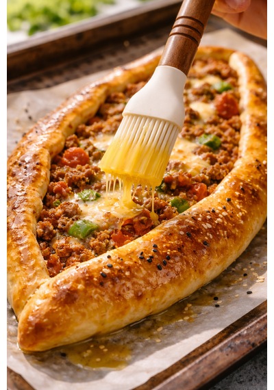 2 Parça Akasya Saplı Pastacı Seti - Silikon Sıyırma Spatulası - Silikon Yumurta Fırçası - Mutfak Beyaz