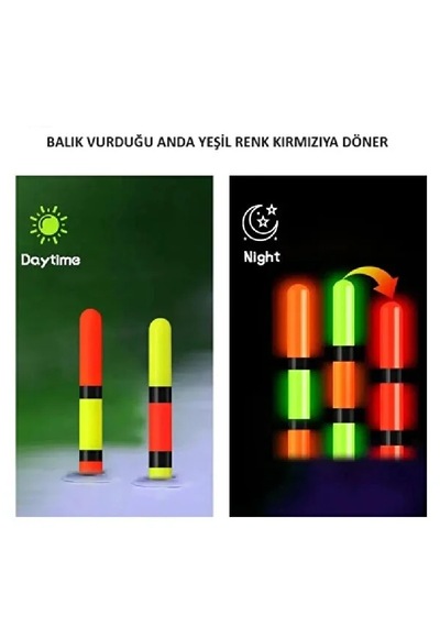 Renk Değiştiren Pilli Işıklı Şamandıra Akıllı Şamandıra Elektronik Şamandıra 40 Gr 3'lü Set