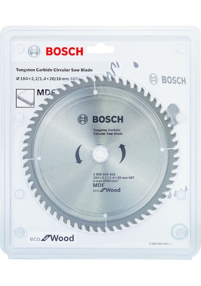 Bosch - Eco For Wood Daire Testere Bıçağı 184 20 Mm 60 Diş