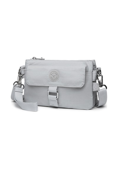 Smart Bags Günlük Minik Boy Su Geçirmez Krınkıl Kumaş Kadın Telefon Ve Postacı Çantası Buz Gri