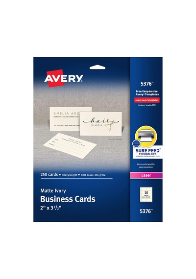 Avery 5376 Rotary & Kartvizit Kartvizitler 88,9 Mm, 50,8 Mm, 25 Yaprak, 250 Adet S