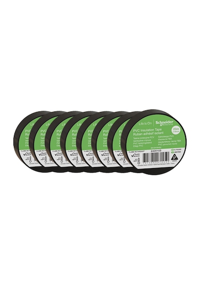 Schneider 2420103 20Mt x 19Mm İzole Bant 8 Adet Siyah
