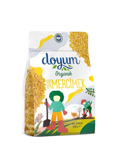 Doyum Organik Sarı Mercimek 1 Kg - 8 Adet Tarı