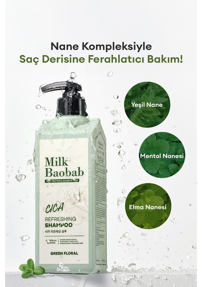 Hassas Saç Derisini Nemle Rahatlatan Cica İçerikli Şampuan Mılk Baobab Cica Refreshing Shampoo
